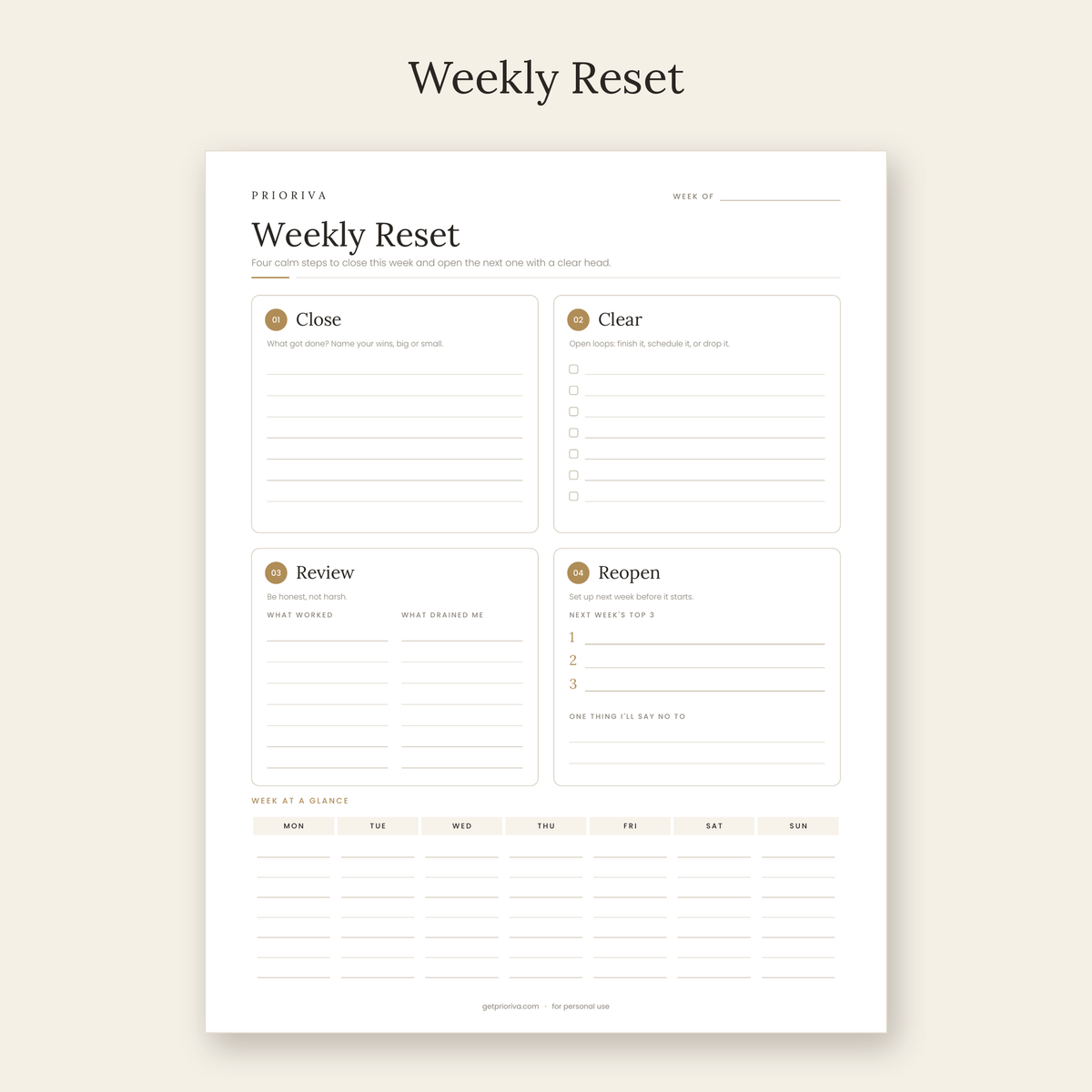 Prioriva Printables