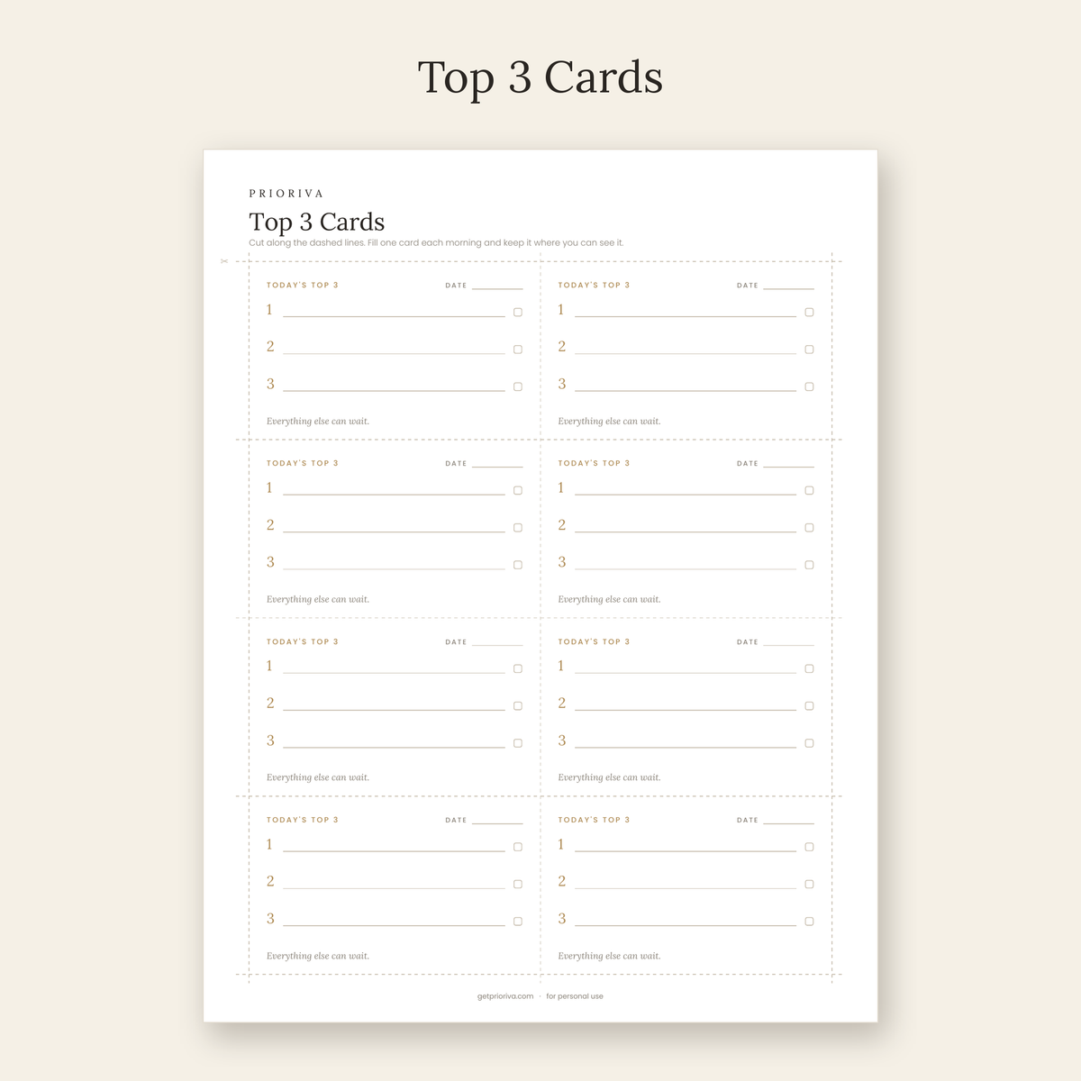 Prioriva Printables
